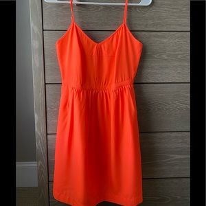 J. Crew bright orange dress size 0